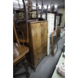 CIRCA 1930's WALNUT WOOD TALLBOY, ON CABRIOLE STUMP SUPPORTS