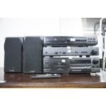 THREE SECTION STACKABLE HI-FI TO INCLUDE; 'AWAI' TAPE DECK, 'NAD' AMPLIFIER, 'MARMATZ' CD PLAYER AND