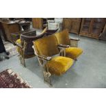 THREE PAIRS OF VINTAGE CINEMA SEATS, ONE SINGLE CINEMA SEAT AND TWO SEATS AND BACK (DETACHED)