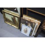 A QUANTITY PICTURES, MAINLY COLOUR PRINT REPRODUCTION AND A FEW LOW VALUE OIL PAINTINGS (APPROX 24)
