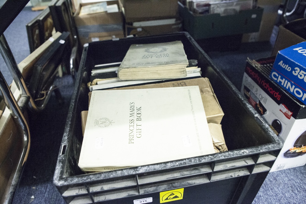 TWO BOOKS - 'PRINCESS MARY'S GIFT BOOK', AND 'THE PRINCESS ELIZABETH GIFTBOOK', THREE BOXES OF 78