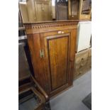 VICTORIAN LIGHT OAK FLAT FRONT CORNER CUPBOARD