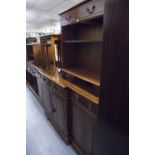 A LEXINGTON MODERN QUALITY FURNITURE SUITE COMPRISING; A FOUR CUPBOARD SIDEBOARD, ANOTHER