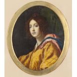 S. CALISTRI, (NINETEENTH CENTURY) PORTRAIT MINIATURE possibly on ivory Bust portrait of a young girl