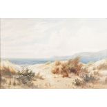 L. RICHARDS (DANIEL SHERRIN) (1868 - 1940) OIL PAINTING ON CANVAS Coastal scene with sand dunes in