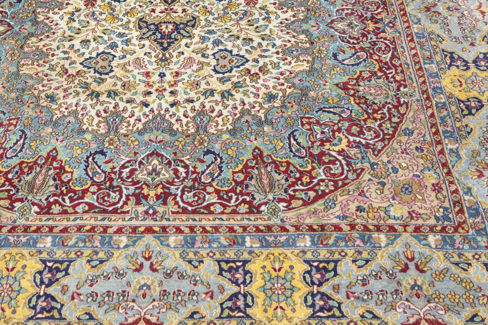 KASHMIR, FINELY KNOTTED CARPET, with a very intricate design, the floral centre medallion with - Image 2 of 2