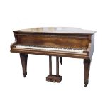 UEBEL AND LECHLEITER ROSEWOOD CASED BOUDOIR GRAND PIANOFORTE, number 27030, on three square tapering