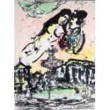 MARC CHAGALL (1887-1985) LITHOGRAPH IN COLOURS 'The Lovers Heaven' From the Andre Sauret Editeur,