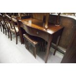 A LINTON BY BRIDGECRAFT MAHOGANY DINING ROOM SUITE, COMPRISING; A 'D' END EXTENDING DINING TABLE,
