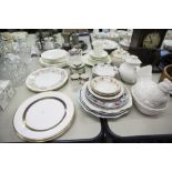 QUANTITY OF CHINA TO INCLUDE; ROYAL DOULTON 'FLIRTATION', WEDGWOOD, MEAKIN, DERBY PATTERN ROYAL