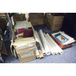 QUANTITY OF ORDNANCE SURVEY MAPS OF GREAT BRITAIN, POSTERS OF AEROPLANES, 13 COPIES OF 'THE AUTO