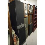 A LARGE QUANTITY OF SPEAKERS INCLUDING, LARGE GOODMANS, ANOTHER PAIR ETC..... WHARFDALE, MISSION 700