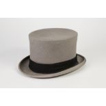 MOSS BROS. CONVENT GARDEN, LONDON GREY FELT TOP HAT, size 7 1/8