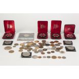 MISCELLANEOUS COLLECTION OF GB AND CANADIAN mid 20th Century coinage includes three boxed Canada