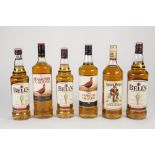 TWO 70cl BOTTLES OF BELLS BLENDED SCOTCH WHISKY, ditto 1 LITRE BOTTLE, TWO ONE LITRE BOTTLES of