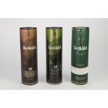 GLENFIDDICH 70cl BOXED BOTTLE OF 12 YEARS OLD SINGLE MALT WHISKY in tri-form tube, ANOTHER SIMILAR