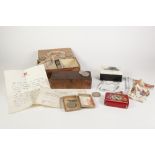 COLLECTORS ITEMS TO INCLUDE 1939/45 DEFENCE MEDAL with original postal box to L. Wright together