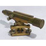 AN INTER-WAR YEARS WOODEN BOXED E.R. WATTS AND SON, LONDON BRASS SURVEYORS LEVEL