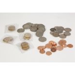 GOOD SELECTION OF G.B PRE DECIMAL COPPER AND SILVER COINAGE including half crowns and two shilling