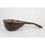 EARLY 20TH CENTURY EIGHT STRING MANDOLIN LABELLED PERELLS NAPOLI the finger board with mother of