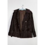 SIBERIAN FUR CO., LTD. BELFAST LADY'S DARK BROWN PONY SKIN JACKET