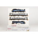 HORNBY 00 GAUGE CLASS 43 MIDLAND MAINLINE HIGH SPEED TRAINS, No 43069 and 43070 and two coaches in