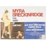 'MYRA BRECKINRIDGE' BRITISH QUAD FILM POSTER, 1970, starring Mae West, John Huston and Raquel Welch,