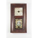 JEROME & Co MAHOGANY CASED AMERICAN WALL CLOCK, of typical form with eight day movement striking