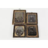 VICTORIAN AMBROTYPE PORTRAIT PHOTOGRAPH of a seated gentleman in a tweed type jacket, in morocco