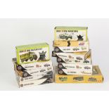 NINE AIRFIX BOXES OF 32nd SCALE PLASTIC MILITARY FIGURES, to include British Eighth Army, US