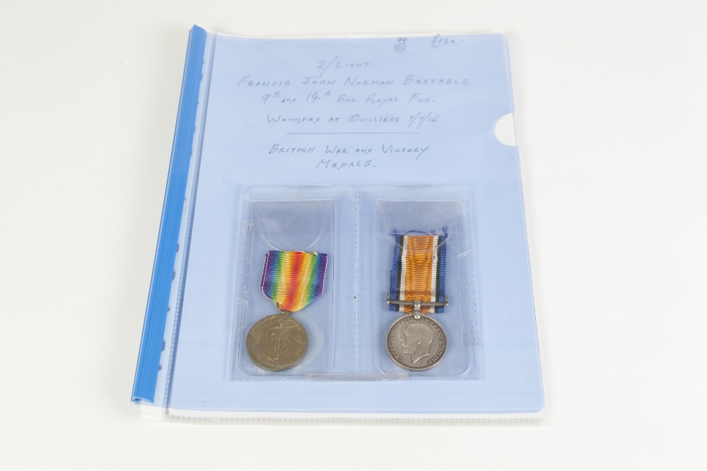 TWO WORLD WAR I SERVICE MEDALS awarded to 24294 Pte. W. Booth (Military medal winner) Lan. Fus viz - Image 2 of 2