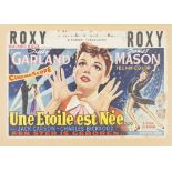 'A STAR IS BORN' ORIGINAL BELGIAN FILM POSTER, 1954, starring Judy garland and James Mason, 14 ¼"