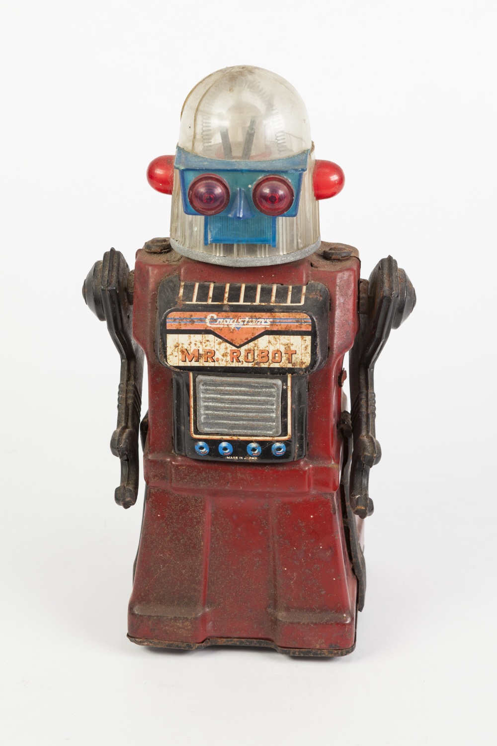 A CRAGSTAN'S (Made in Japan) tinplate battery operated 'Mr Robot' 11" (28 cm) high (poor)