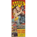 I LOVE MELVIN M.G.M. 1953, US insert 35 1/2" x 13 1/2" featuring Donald O'Connor and Debbie