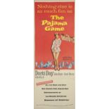 THE PAJAMA GAME, WARNER BROS 1957 US insert, 35 1/2" x 13 3/4", featuring Doris Day, copyright