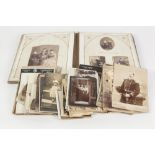 VICTORIAN PHOTOGRAPH ALBUM CONTAINING FAMILY PORTRAITURE FROM THE MANCHESTER CIRCA includes images