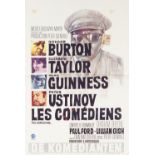 'THE COMEDIANS' ORIGINAL BELGIAN FILM POSTER, 1968, starring Richard Burton, Elizabeth Taylor,