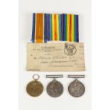 TWO GEO V WORLD WAR I SERVICE MEDALS AWARDED TO 35745 PTE. A. Chilton K.S.L.I. viz 1914-18 War medal