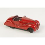 SCHUCO EXAMICO 4001 RED PAINTED SPRING DRIVEN TWO-SEATER OPEN SPORTS CAR (incomplete)