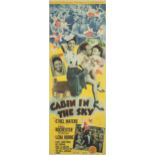 RE-ISSUED CABIN IN THE SKY M.G.M. 1943 US insert, 36" x 13 1/2", featuring Ethel Walters and Lena