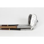 A P.H. ROGERS 'CARDINAL IRON' HICKORY SHAFT GOLFING IRON, and FOUR OTHER P.H.. Rodgers, 3, 6, 7, 8