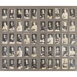 FRAMED SET OF W.D. & H.O. WILLS MONOCHROME CIGARETTE CARDS of New Zealand rugby football players, 50