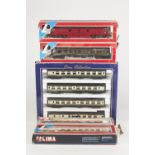 LIMA COLLECTION BOXED 00 GAUGE RAKE OF FOUR WEST HIGHLAND LINE PASSENGER COACHES in green and