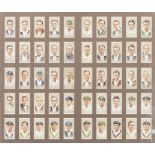 FRAMED SET OF W.D. & H.O. WILLS CIGARETTE CARDS of cricketers, 51 in total together with a framed