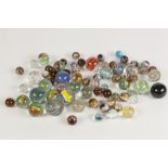 SELECTION OF EARLY TWENTIETH CENTURY LATER MARBLES in 3 sizes, small, medium and large 1 1/8" (2.