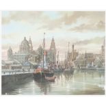 STEVEN SCHOLES TWO ARTIST SIGNED LIMITED EDITION COLOUR PRINTS Bygone street scene with children