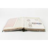 A GREEN BINDER CONTAINING PRE-DECIMAL QUEEN ELIZABETH II ISSUES, CO Complete sheet of the