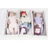 NINE BOXED MODERN ASHTON DRAKE 'GALLERIES' SOFT PLASTIC DOLLS, comprising: 'SMILE A WHILE