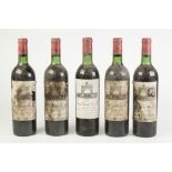 FOUR 73cl BOTTLES OF GRAND VIN DE LEOVILLE, SAINT JULIEN - MEDOC, 1974, labels a/f, and ANOTHER,