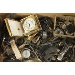 SELECTION OF WRIST WATCHES VARIOUS PROBABLY PARTLY REPAIRED OR FOR SPARES, approx 55 pieces and a